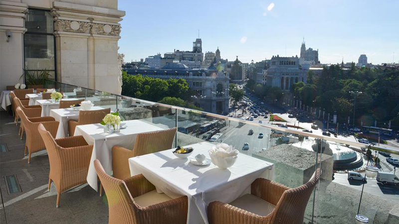 palacio cibeles restaurante - mejor lugar con terraza en madrir en el centro